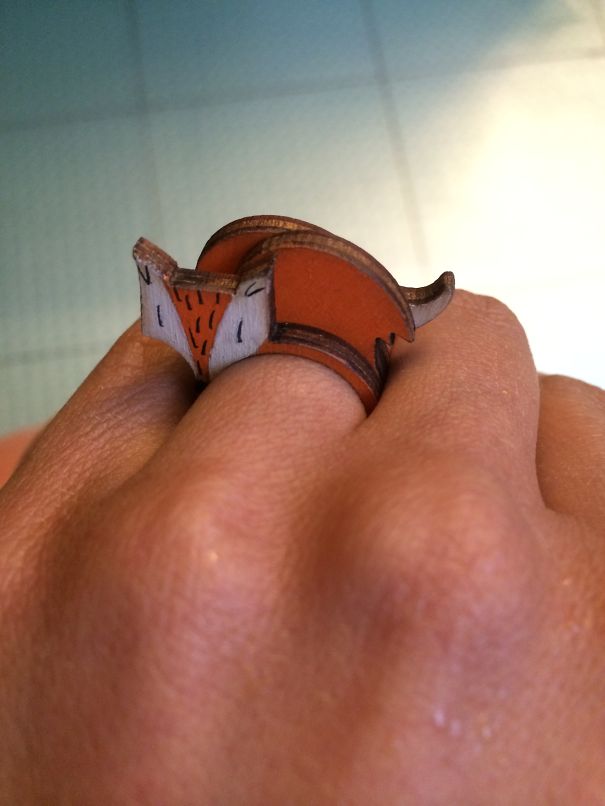Foxy Wooden Ring