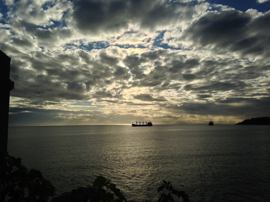Boat At Sunset, Vancouver Canada