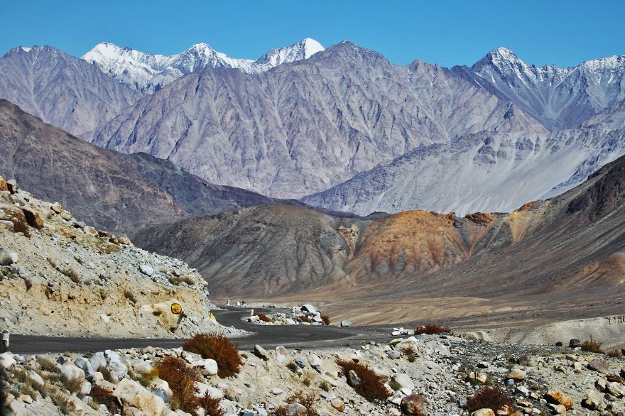 A Road In Indian Himalayas, Ladakh, India