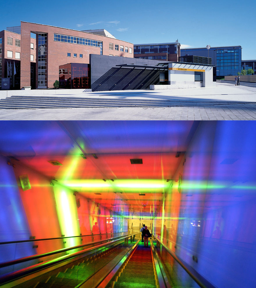 Nydalen Metro Stastion, Oslo, Norway. Kristin Jarmund Arkitekter