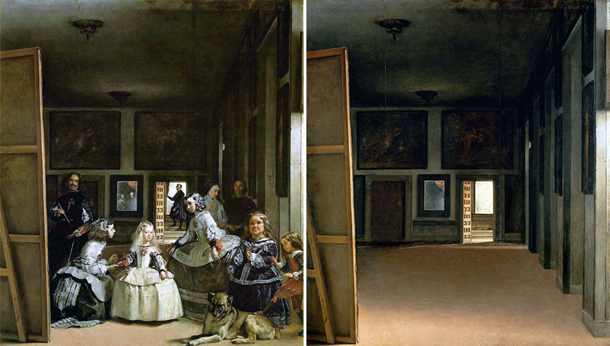 Spanish-Artist-Classical-paintings-Characters-removed-Hidden-Spaces-Jose-Ballester-8