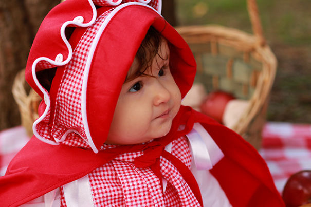 Photographer Dad And Designer Mom Photographed Their Baby Girl As Little Red Riding Hood