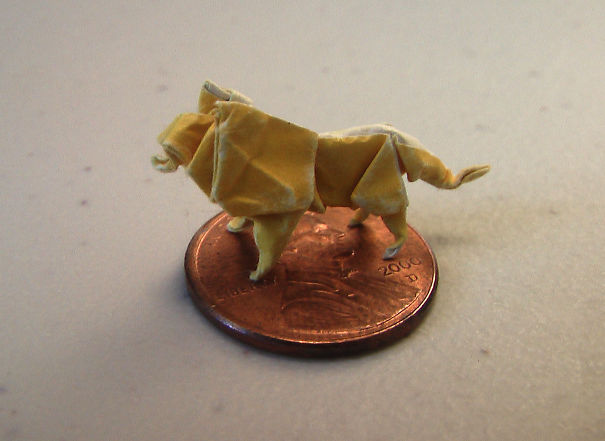 Unbelieveably Tiny Pieces Of Origami That Fit On The Tip Of Your Finger