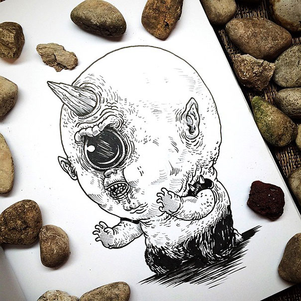 baby-terrors-iconic-horror-monsters-illustrations-alex-solis-22