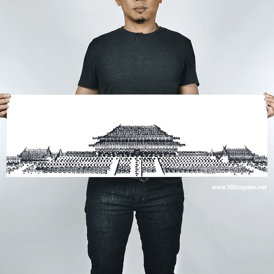 bicycle-tire-tracks-paintings-architectural-landmarks-thomas-yang-100copies-4