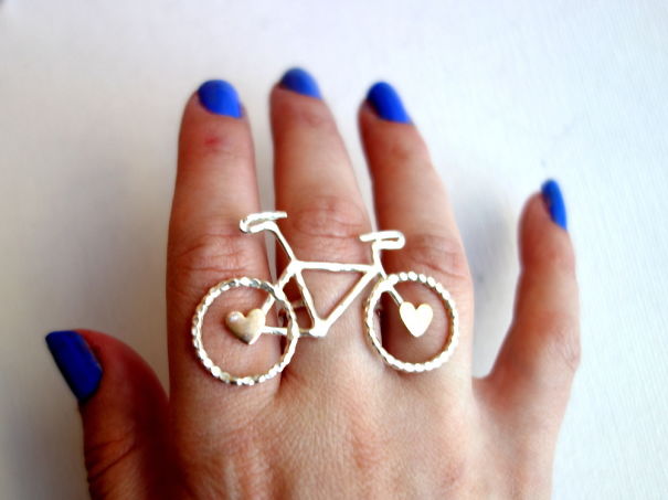 Bike Ring With Hearts
