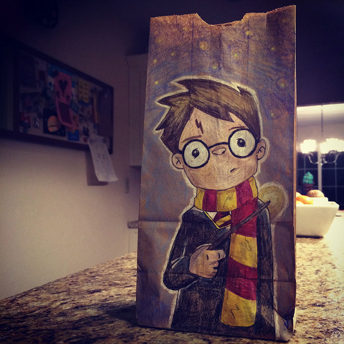 Divorced Mom Bonds With Her Kids By Drawing Cool Lunch Bag Illustrations