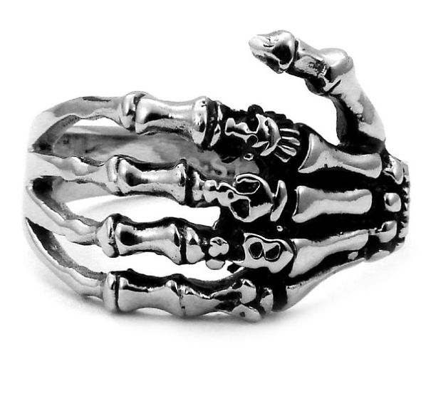 Gothic Skeleton Biker Ring
