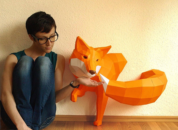 Geometric Paper Animal Sculptures By Wolfram Kampffmeyer