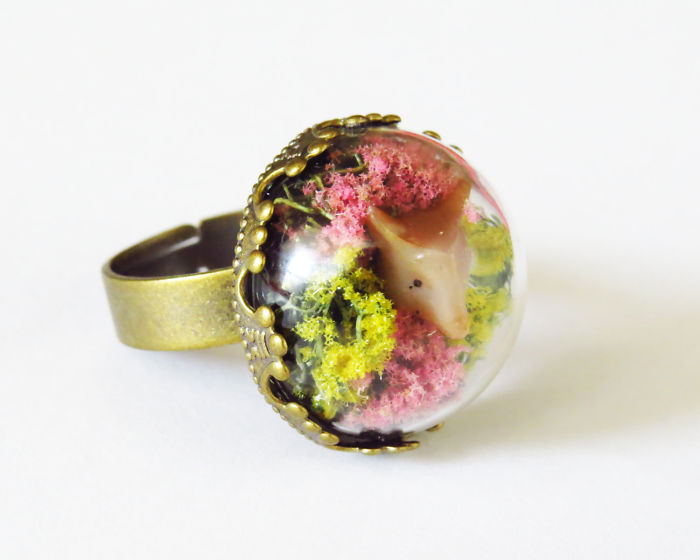 Deer In Moss Ring