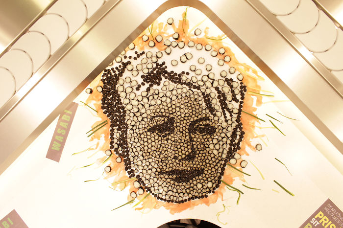 President Of Lithuania Dalia Grybauskaite From 1048 Pieces Of Sushi By Jolita Vaitkute