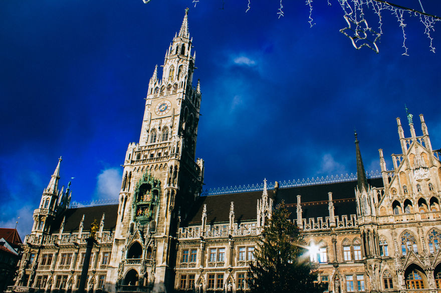Munich's Marienplatz At Christmas