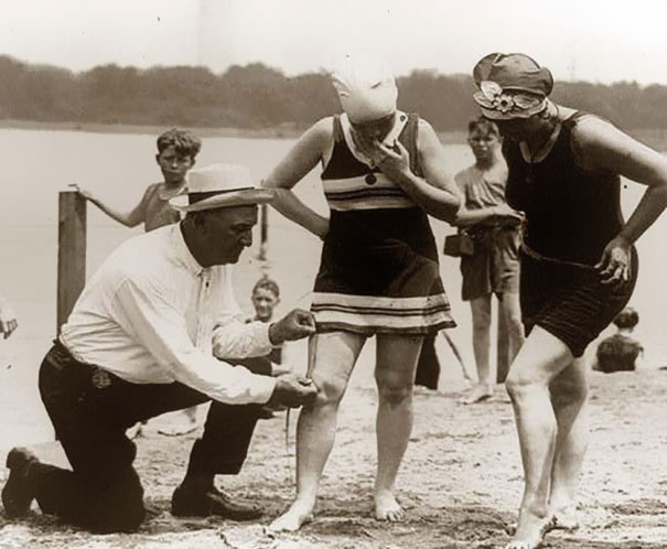 Measuring Bathing Suits, If They Were Too Short, Women Would Be Fined, 1920’s