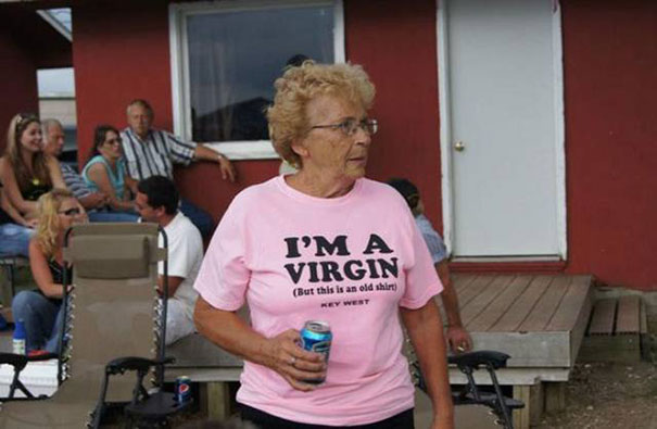 Old People Wearing Funny T-shirts