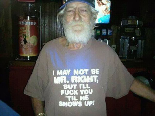 Old People Wearing Funny T-shirts