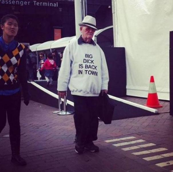 Old People Wearing Funny T-shirts