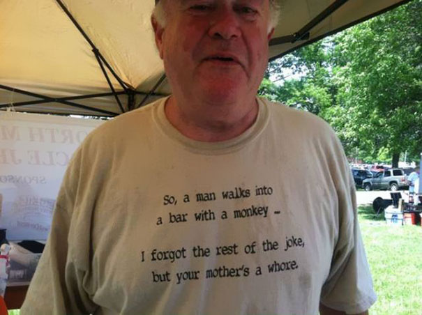 Old People Wearing Funny T-shirts
