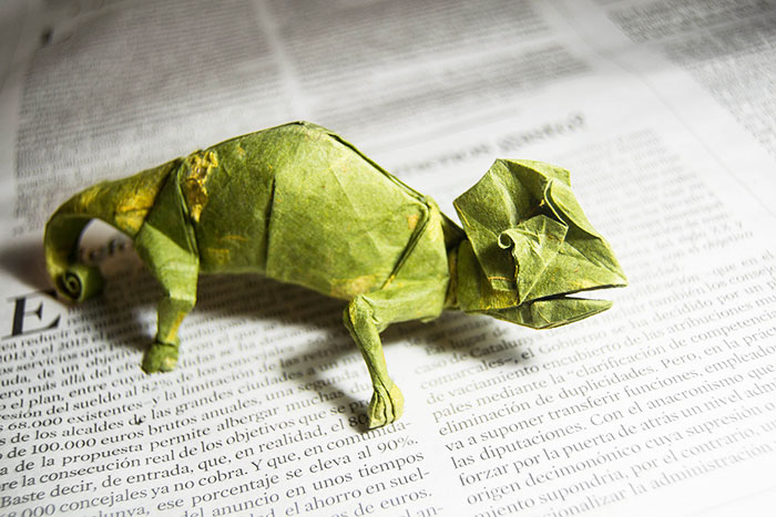 Origami Chameleon