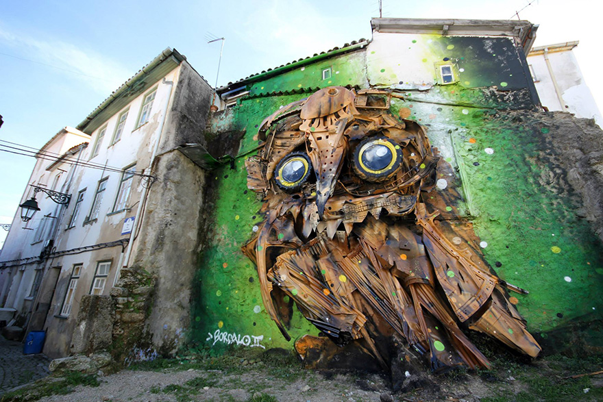 recycled-owl-sculpture-street-art-owl-eyes-artur-bordalo-7 recycled-owl-sculpture-street-art-owl-eyes-artur-bordalo-7