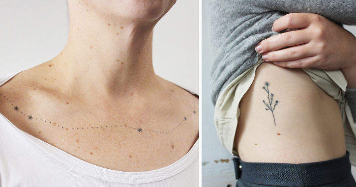 Artist Inks Her Friends With Minimalist Tattoos For Food, Lessons Or Books
