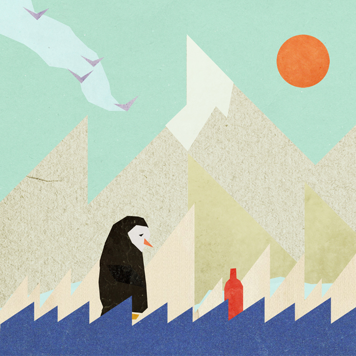 The Story Of A Sad Penguin And His Friend - A Bottle Of Wine