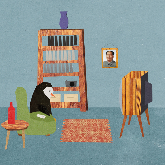 The Story Of A Sad Penguin And His Friend - A Bottle Of Wine