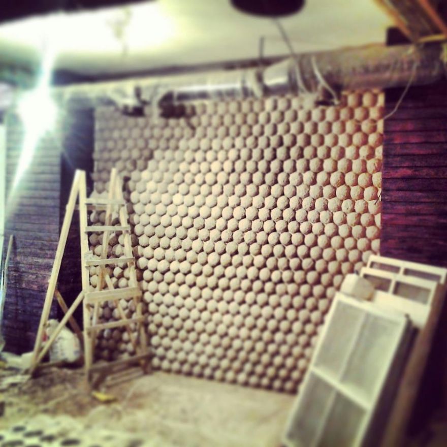 I Made A Wall Of 729 Rusty Cannonballs