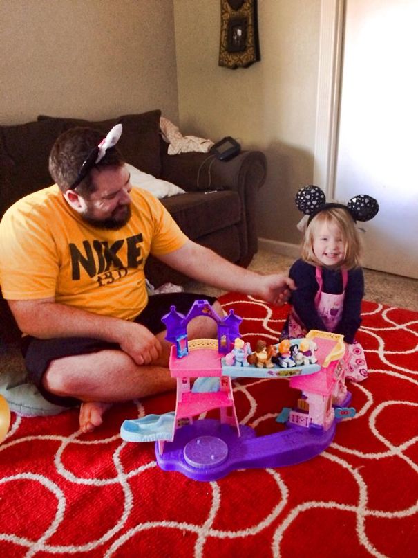 Two Minnie Mouses Playing Princess Ponies