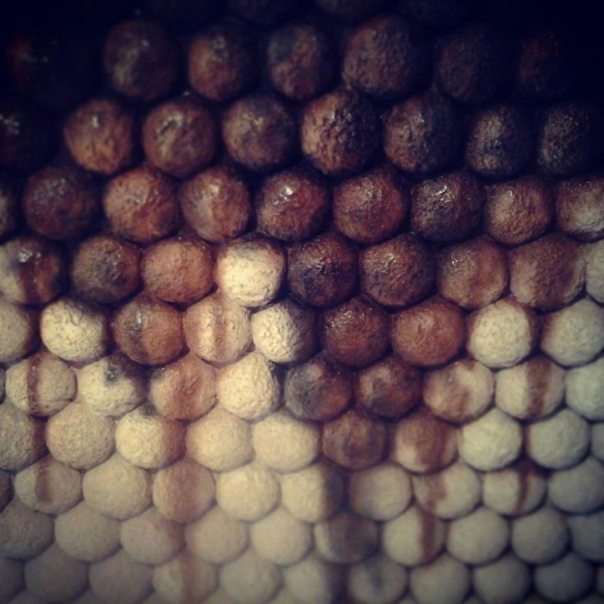 I Made A Wall Of 729 Rusty Cannonballs