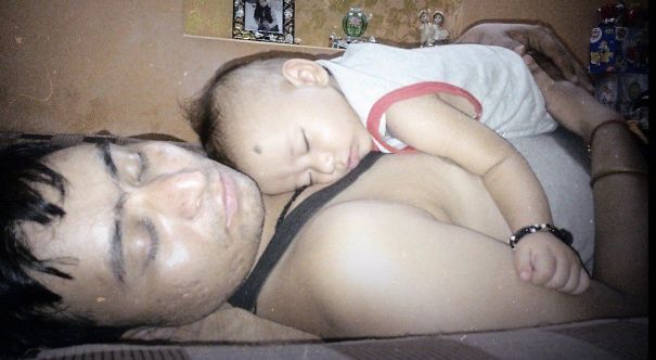 Father And Son Sleeping Together