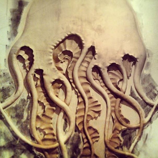 Decoration Idea For Your Walls - Jellyfish From Plaster Decoration Idea For Your Walls - Jellyfish From Plaster