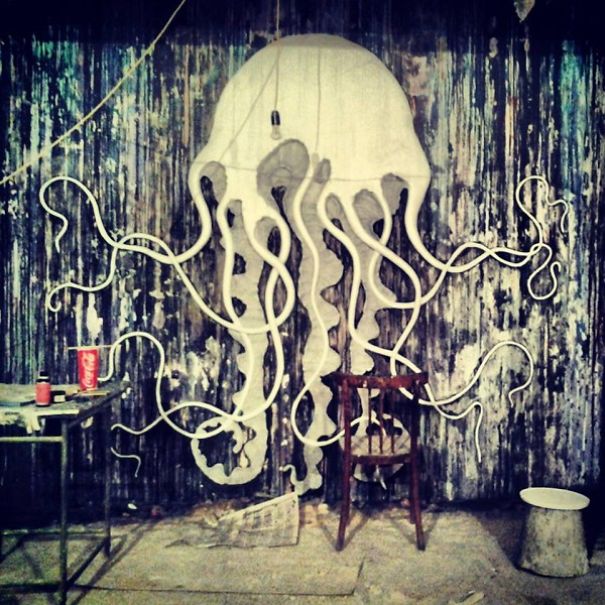 Decoration Idea For Your Walls - Jellyfish From Plaster Decoration Idea For Your Walls - Jellyfish From Plaster