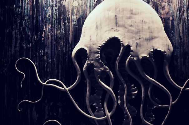 Decoration Idea For Your Walls - Jellyfish From Plaster Decoration Idea For Your Walls - Jellyfish From Plaster