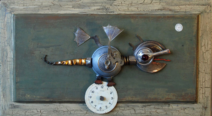 Lithuanian Artist Creates Cute Animal Sculptures From Scrap Metal