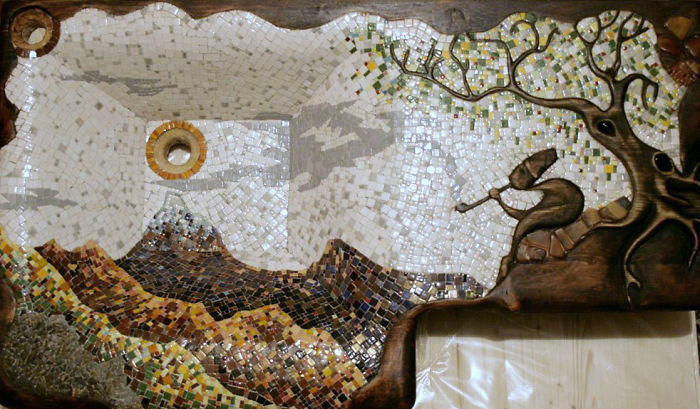 Unique Mosaic Sink I Designed And Made By Myself Unique Mosaic Sink I Designed And Made By Myself