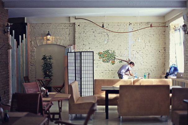 Orange Tree Wall Design From Small Pieces Of Mosaic Orange Tree Wall Design From Small Pieces Of Mosaic