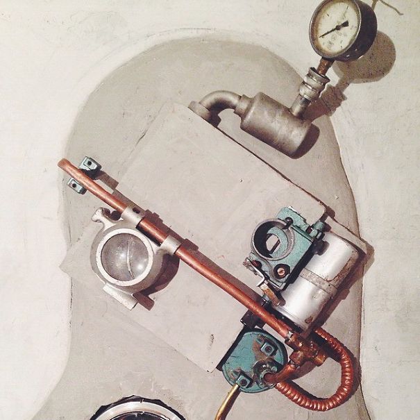 Upcycled Robot From Plaster Upcycled Robot From Plaster