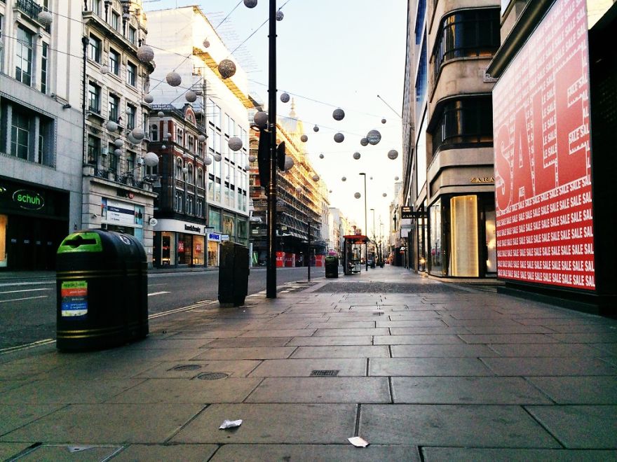 I Rode My Bike Through The Empty Streets On Christmas Day In London