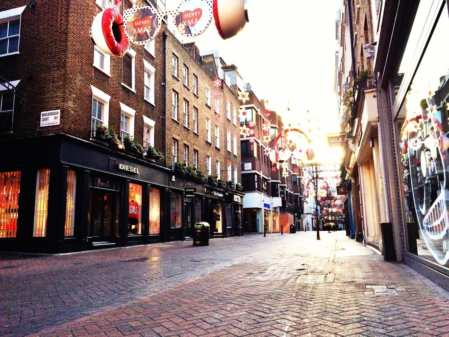 I Rode My Bike Through The Empty Streets On Christmas Day In London