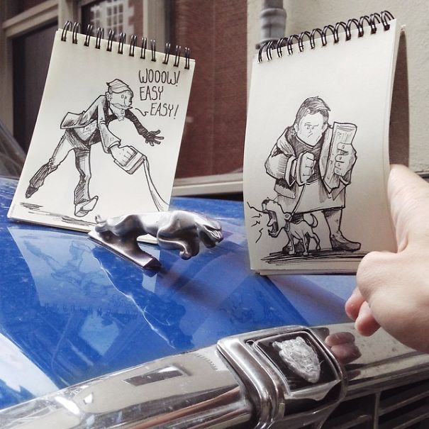 I Walk The Streets And Cartoon-Bomb My Surroundings To Make People Smile I Walk The Streets And Cartoon-Bomb My Surroundings To Make People Smile