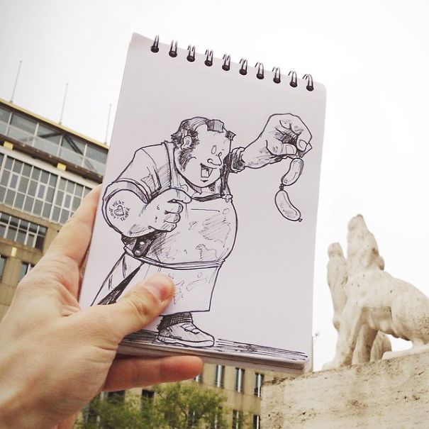 I Walk The Streets And Cartoon-Bomb My Surroundings To Make People Smile I Walk The Streets And Cartoon-Bomb My Surroundings To Make People Smile