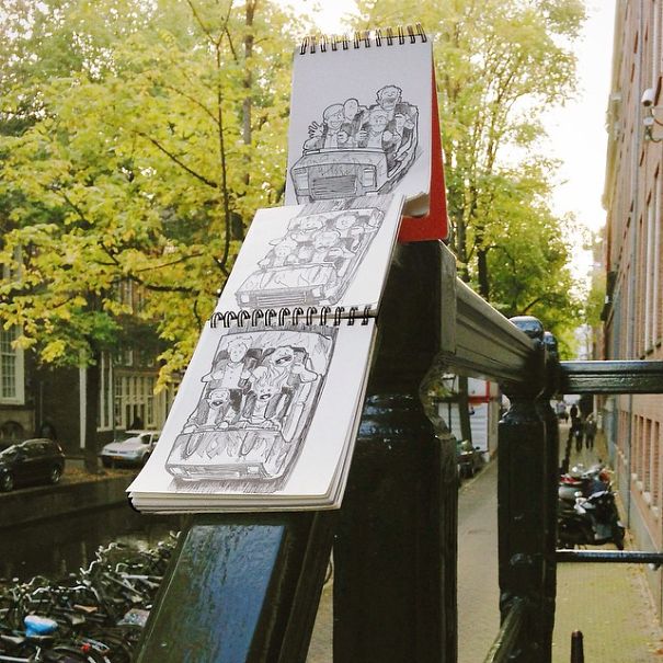 I Walk The Streets And Cartoon-Bomb My Surroundings To Make People Smile I Walk The Streets And Cartoon-Bomb My Surroundings To Make People Smile