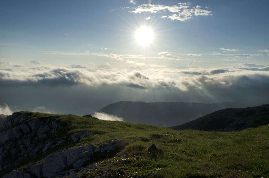 Morning Sunrise In Austrian Alps