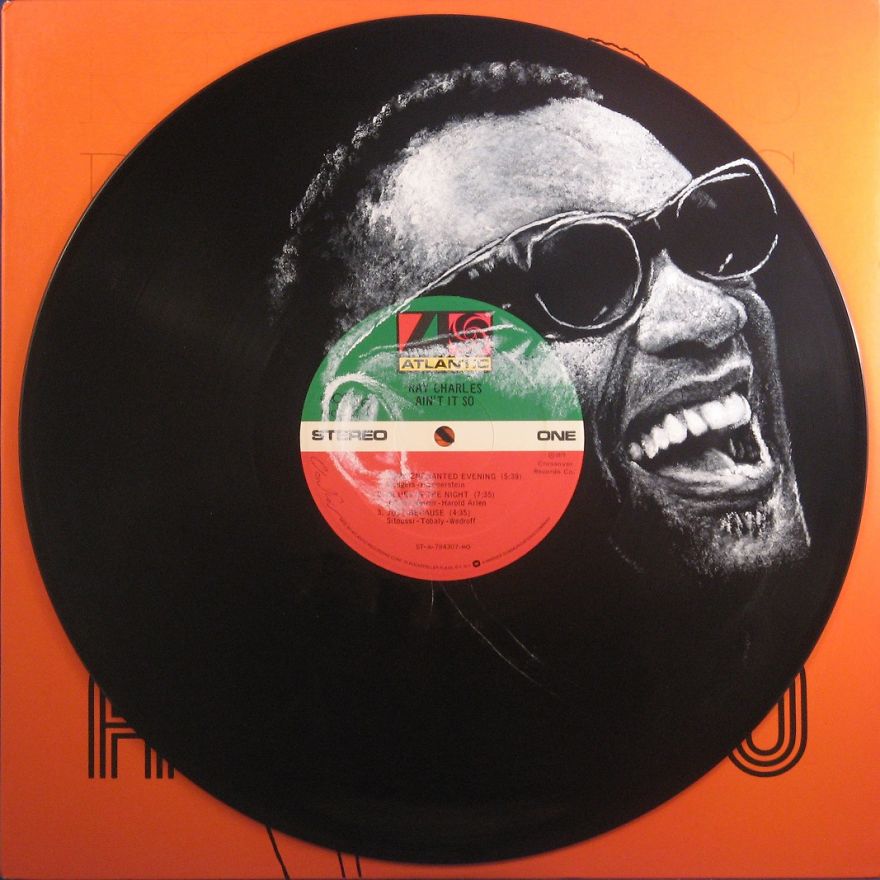 I Paint Portraits Of Musicians On Old Vinyl Records