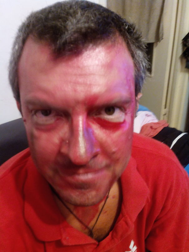 No, I Had No Accident, Just My Daughter's Makeup