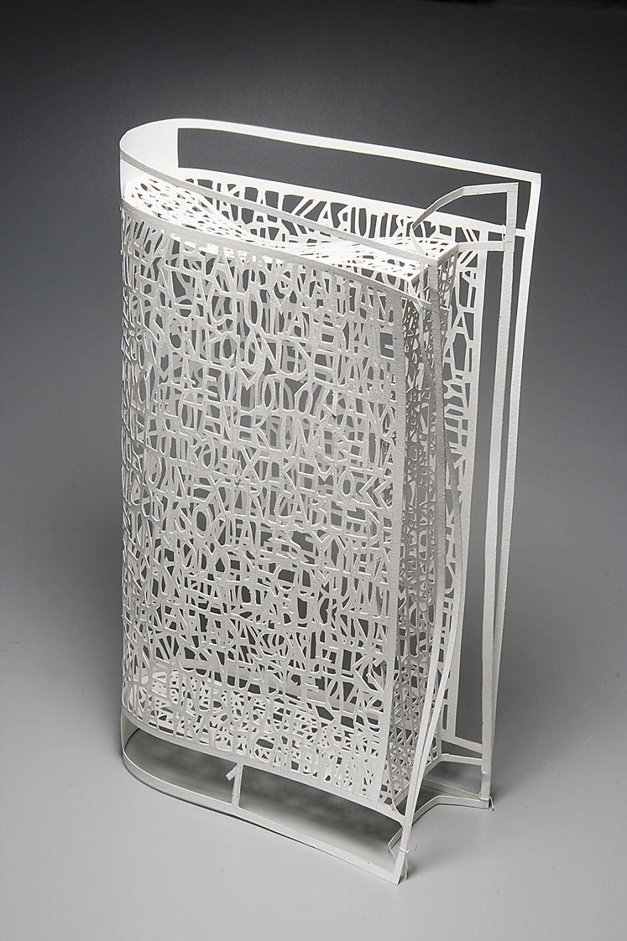 Pablo Lehmann's "Naked Book" (26 X 15 X 6 cm) Cut-Out Paper 2007