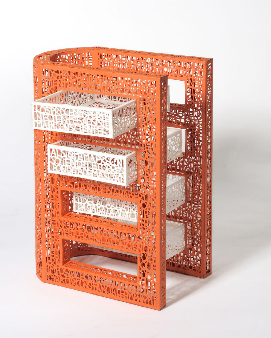 Pablo Lehmann - "Thesaurus" (21 X 15 X 19 Cm.) Cut-Out Paper 2011