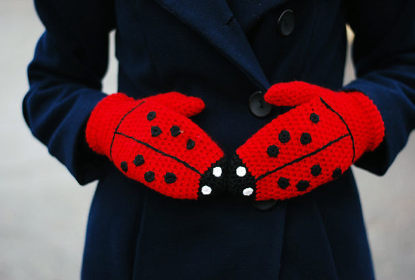 Ladybug Mittens