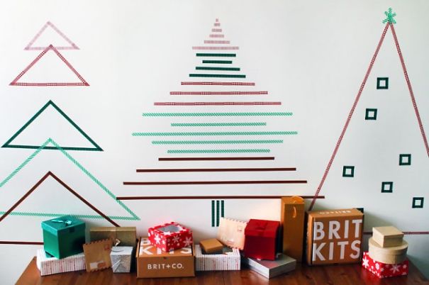 Washi Tape Xmas Trees