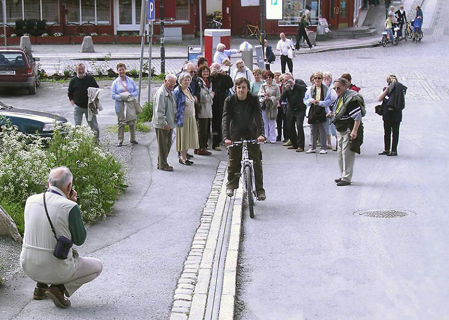 Norway Has World's First Bike Escalator Norway Has World's First Bike Escalator